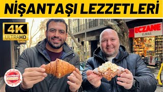 NİŞANTAŞI LEZZETLERİ Yağ somunu kruvasan ciğer döner kebap  Ayaküstü Lezzetler [upl. by Ashli660]