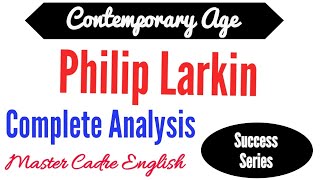 PSEB74  Philip Larkin biography Master Cadre English preparation Contemporary age writers [upl. by Atilegna]