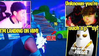 CLIX DESTROYS UNKNOWN then HE STREAM SNIPES HIM NEXT GAME in GRAND FINALS Fortnite SOLO FNCS [upl. by Sauveur639]