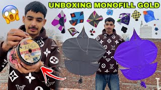 Unboxing amp Testing Monofil Gold🔥 Full Review  Best Manjha For Kite Flying😱 Kite Fight 2023 [upl. by Adam]