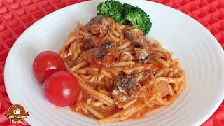 MACARRONADA COM SARDINHA E MOLHO DE TOMATE  Tathi Calicchio Receitas Shorts [upl. by Sethrida231]