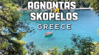 Agnontas Village and Agnontas Beach in Skopelos Island Greece [upl. by Atinehs619]