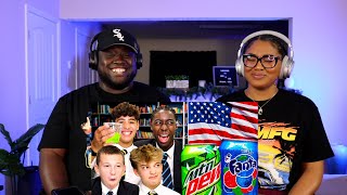 Kidd and Cee Reacts To British Highschoolers try American Soft Drinks for the first time [upl. by Peursem]