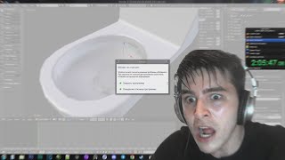 Blender Modeling Speedrun  Toilet with simulated water [upl. by Elijah]