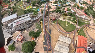 Dr Diabolical’s Cliffhanger Six Flags Fiesta Texas 4K 60FPS Front Row [upl. by Daffi257]