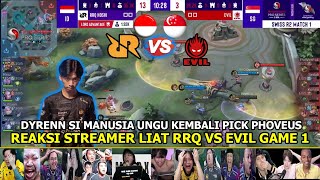 REAKSI STREAMER LIAT RRQ VS EVIL GAME 1 REACTION STREAMER EVIL vs RRQ HOSHI ESL [upl. by Esetal108]