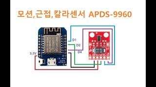 모션근접칼라센서 APDS9960 두원공과대학교 AI융합과 김동일교수 325 [upl. by Heffron]