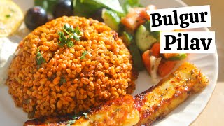 TURKISH BULGUR PILAF  Bulgur Pilavı  Bulgar Wheat Pilaf Recipe  HEALTHY amp DELICIOUS [upl. by Aznecniv]