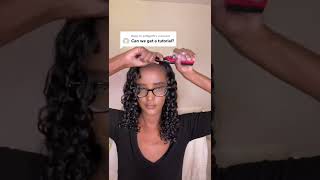 denman brush curl definition tutorial shorts AMAZING RESULTS [upl. by Petronella]