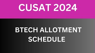 CUSAT 2024 BTECH ALLOTMENT SCHOOL [upl. by Paza]