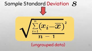 Statistical Formulas Series Sample Standard DeviationS statistics maths sigma [upl. by Biddle901]