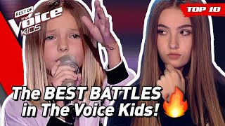 TOP 10  The BEST BATTLES in The Voice Kids ever 🔥 part 2 [upl. by Klenk]