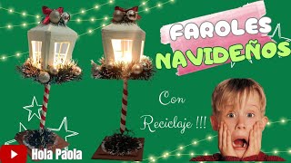 🌟Como hacer un FAROL NAVIDEÑO🎄Demasiado fácil 😱  How to make a CHRISTMAS LANT  Hola Paola [upl. by Ahsiem]