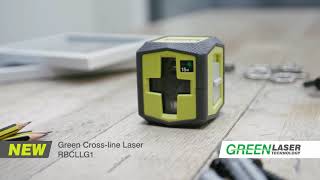 RYOBIs Green CrossLine Laser RBCLLG1 [upl. by Donetta]