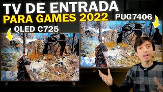 Philips PUG7406 vs TCL C725  Qual a MELHOR TV para GAMES [upl. by Ablem]