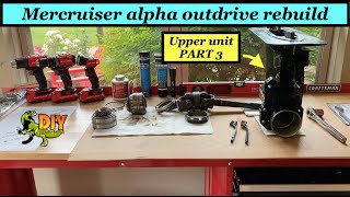 Mercruiser outdrive upper unit rebuild  PART 3 [upl. by Onurb]