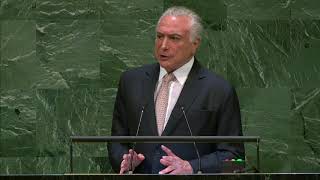 Discurso do presidente da República Michel Temer na 73ª Assembleia Geral da ONU [upl. by Ailegra538]