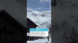 Switzerland AVALANCHE Three confirmed dead after huge avalanche at Swiss ski resort [upl. by Macswan114]