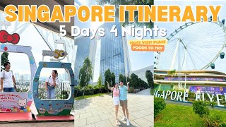 SINGAPORE 5 DAYS 4 NIGHTS FULL ITINERARY  Places to visit and foods to try in SG [upl. by Yrotciv]