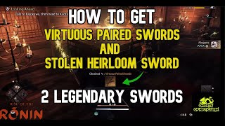 Rise of Ronin  How to get Virtuous Paired Swords and Stolen Heirloom Sword [upl. by Ricoriki]