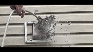 ATTENTION EVERYONE YOU Cleaning a Dryer Vent almetaldryervent satisfying oddlysatisfying [upl. by Bechler]