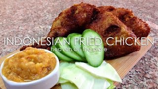 INDONESIAN FRIED CHICKEN  HEAVEN ON THE PLATE [upl. by Ayamat]