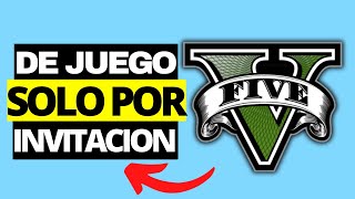 Cómo Crear Una Sesión De Juego Solo Por Invitación en GTA 5 Online  Invitar Amigos [upl. by Filipe145]