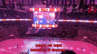 Leafs Vs Senators Intros and O Canada 11122024 [upl. by Eerihs]