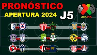 ⚽ El mejor PRONÓSTICO para la JORNADA 5 de la LIGA MX APERTURA 2024  Análisis  Predicción [upl. by Cerveny]