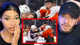 Brits React to Top 10 NHL Fights Of All Time [upl. by Airretal41]