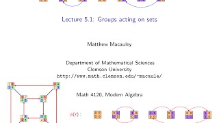 Visual Group Theory Lecture 51 Groups acting on sets [upl. by Latham]