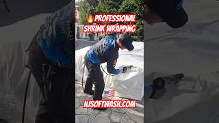 shrinkwrap outdoorprotection shrinkwrapped winterproof shrinkwrapping [upl. by Thor]