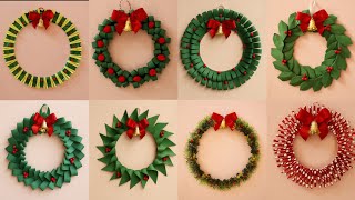 8 Christmas WreathChristmas Wreath making ideas at home christmascrafts christmasdecorations [upl. by Orgalim159]