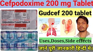 Cefpodoxime proxetil tabletCefpodoxime tablets ip 200 mg uses Gudcef 200 tablet uses in hindi [upl. by Crescantia]