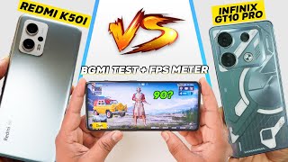 Infinix GT 10 Pro vs Redmi K50i 5G PUBG Comparison 🔥 Overheat amp Battery Drain Test 🤐 [upl. by Llewol]