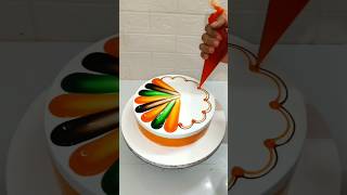 1kg Orange Cake Design  Mix Colour Cake Decorating shortsfeed shortvideo shorts trending food [upl. by Niac]