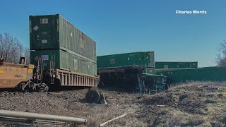 Train derails in Parker County after colliding with 18wheeler stuck in crossing officials say [upl. by Kathryn14]