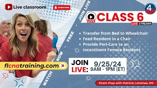 CNA Essentials Transfers Feeding amp Peri Care Live Class 🦽🍽️ [upl. by Nolat]