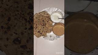 Paratha dahi ytshorts food dinner thali recipes cookingvideo ytshorts viral video [upl. by Alpers]