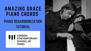 Amazing Grace Piano Chords Piano Reharmonization Tutorial [upl. by Kassey]