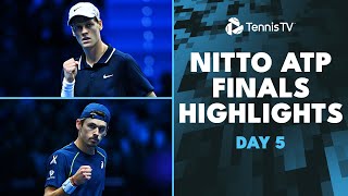 Sinner Takes On Medvedev Fritz Plays De Minaur  Nitto ATP Finals 2024 Highlights Day 5 [upl. by Gnilhsa738]