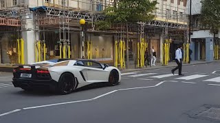 HUMBLE Lamborghini Aventador Owner Gives Way to People at Zebra Crossing on RODEO Drive of London [upl. by Tod]