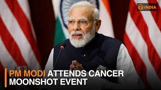 PM Modi attends Cancer Moonshot event  DD India [upl. by Stutzman731]