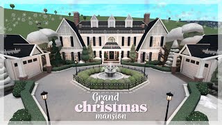 Grand Christmas Mansion  Bloxburg Speed Build [upl. by Symon]