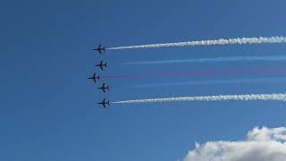 RED ARROWS DOING THERE DISPLAY AT RAF WADDINGTON ON 03102024 [upl. by Sukramaj715]