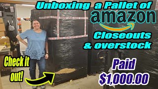 Unboxing a Pallet that I bought for 100000 It is Brand new Amazon Closeouts and Overstock [upl. by Nylasoj]