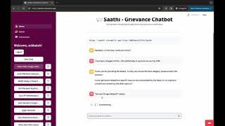 CPGRAMS  Hackathon  2024  Grievance Chatbot [upl. by Arimas]