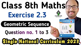 Exercise 23 Class 8 Maths New Book  Chapter 2 Exercise 23 Question 1 to 3 Class 8  Learning Zone [upl. by Arotak209]