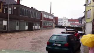 Backnang hochwasser gartenstr [upl. by Eaneg]