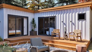 Shipping Container House – LShaped House [upl. by Gnod]